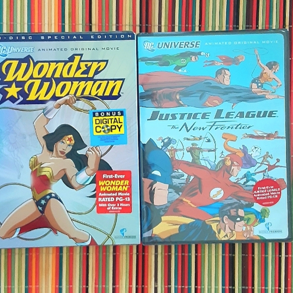Wonder Woman and Justice League animated DVDs